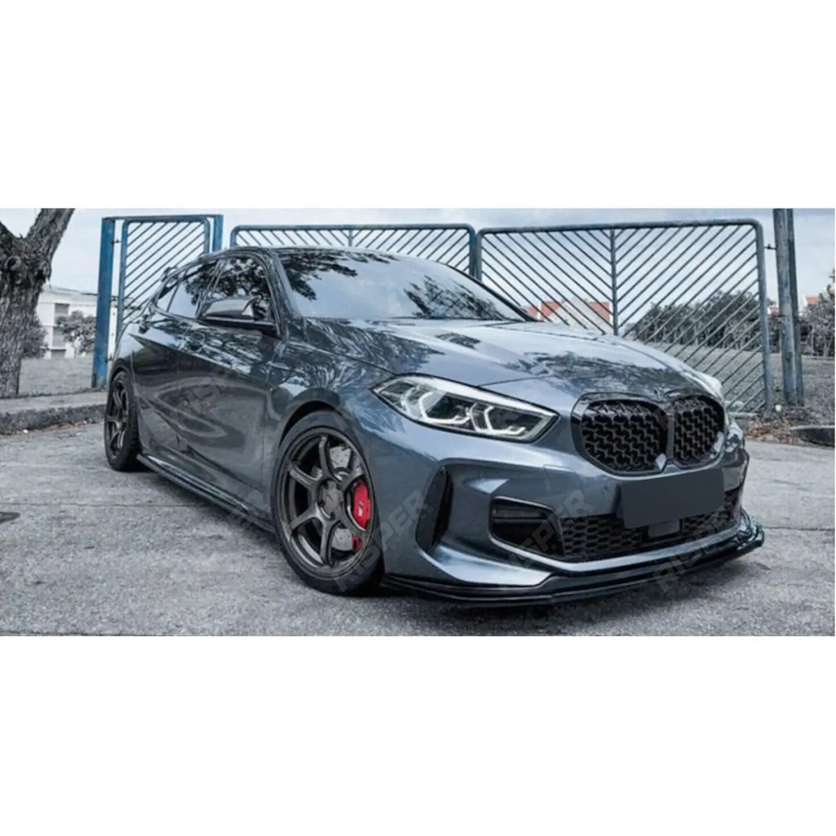 Front Splitter Lip In Gloss Black For BMW 1 Series F40 2018 - 2024 M Sport - M135i