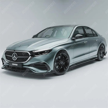 Front Splitter Lip In Gloss Black For Mercedes E Class W214 2024+
