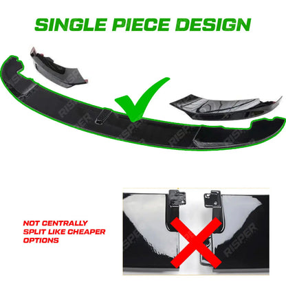 Front Splitter Lip in Matte Black For BMW 3 Series F30 F35 M Sport 2011-19