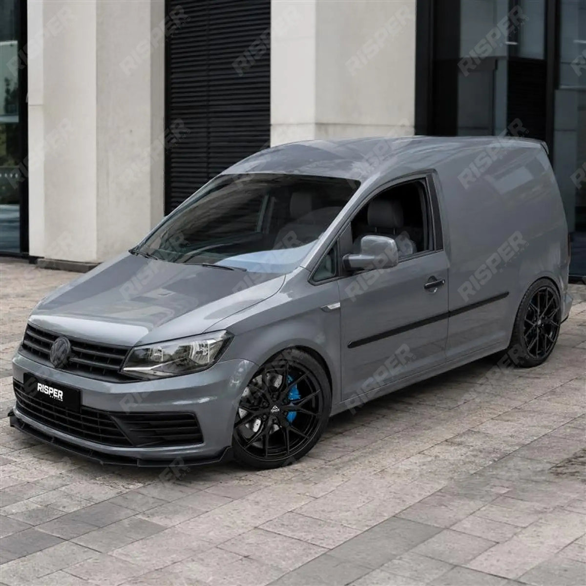 Front Splitter Version 2 in Gloss Black For Volkswagen Caddy 2015-2020