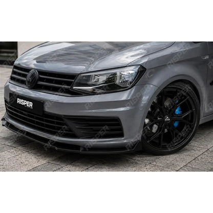 Front Splitter Version 2 in Gloss Black For Volkswagen Caddy 2015-2020