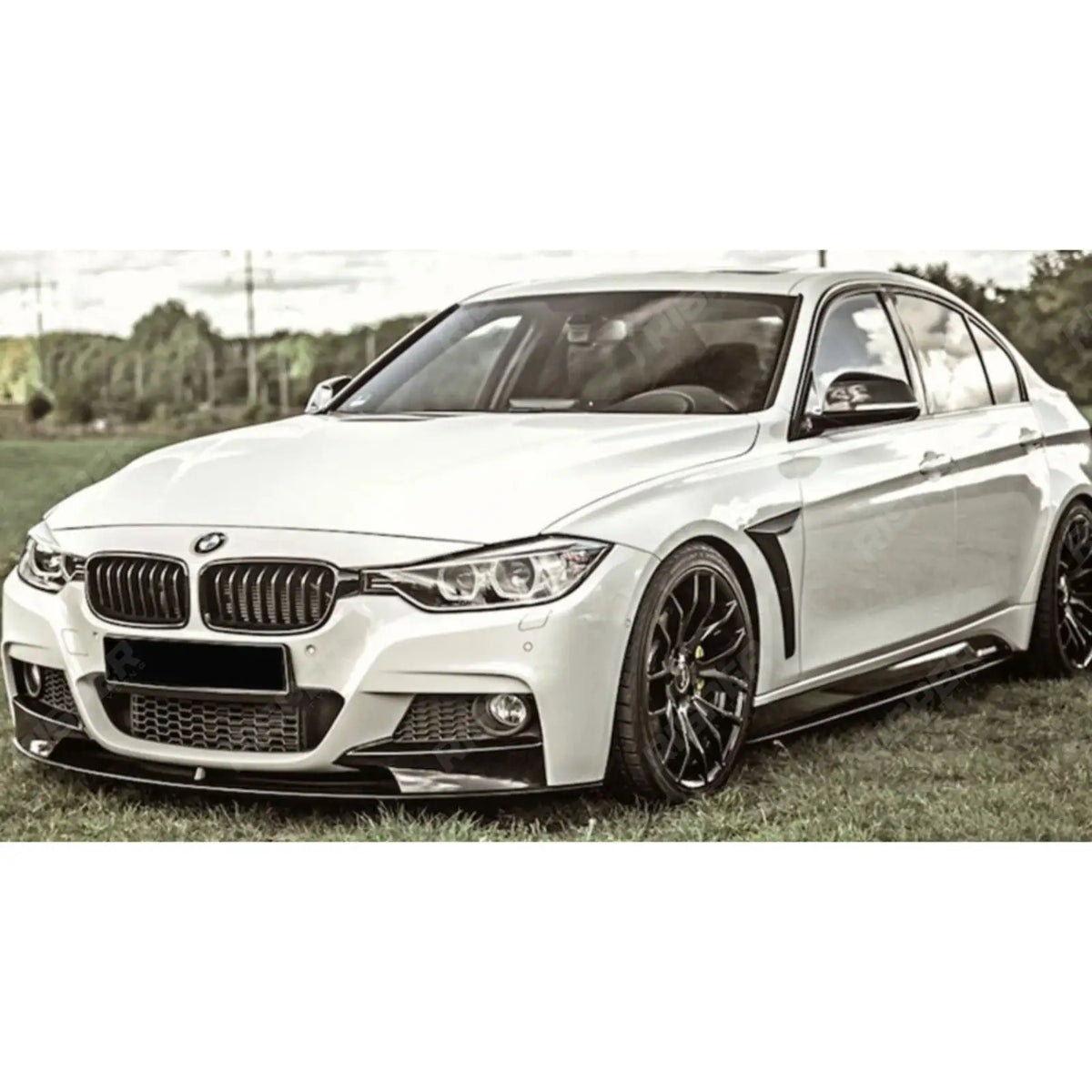 Full Aero Body Kit Diffuser 00__00 In Gloss Black For BMW 3 Series F30 M Sport 2012-2018