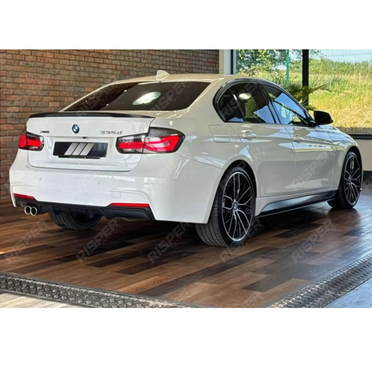 Full Aero Body Kit Diffuser 00___ In Matte Black For BMW 3 Series F30 M Sport 2012-2018
