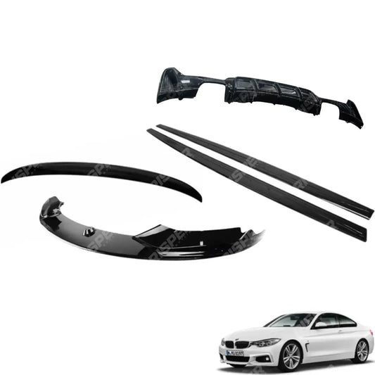 Full Aero Kit V3 00___00 Gloss Black For BMW 4 Series F36 M Sport