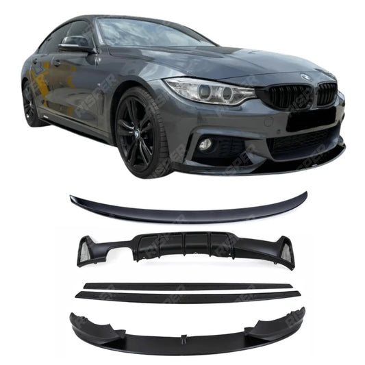 Full Aero Kit V7 00____ Matt Black For BMW 4 Series F36 M Sport