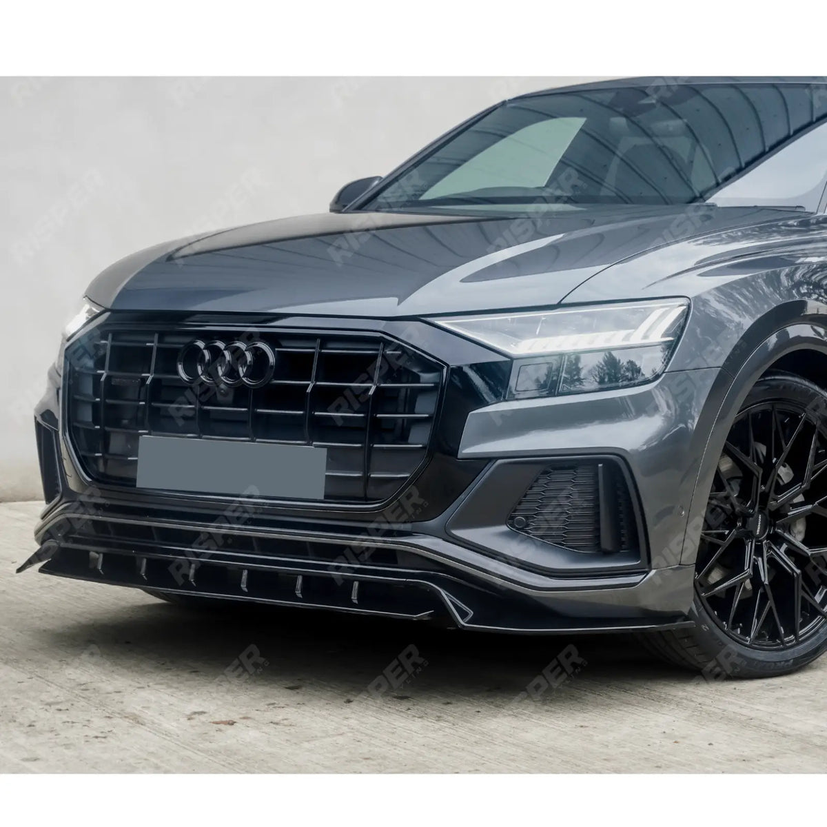 Full Aero Low Line Kit In Gloss Black For Audi Q8 S Line 2018-2023
