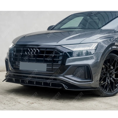 Full Aero Low Line Kit In Gloss Black For Audi Q8 S Line 2018-2023