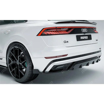 Full Aero Low Line Kit In Gloss Black For Audi Q8 S Line 2018-2023