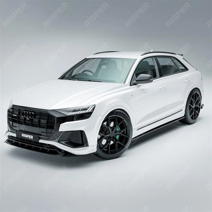 Full Aero Low Line Kit In Gloss Black For Audi Q8 S Line 2018-2023