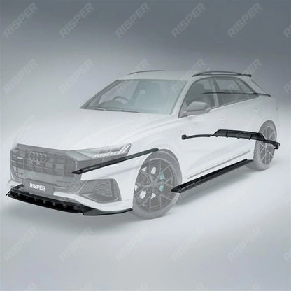 Full Aero Low Line Kit In Gloss Black For Audi Q8 S Line 2018-2023