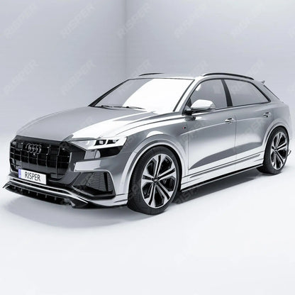 Full Aero Low Line Kit In Gloss Black For Audi Q8 S Line 2018-2023
