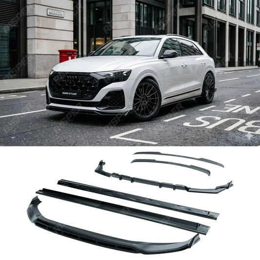 Full Aero Low Line Kit In Gloss Black For Audi Q8 S-Line 2023+
