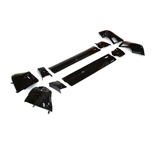 Full Exterior Moulding Set (10pc) in Gloss Black For Land Rover Defender L663 90 2020 Onward