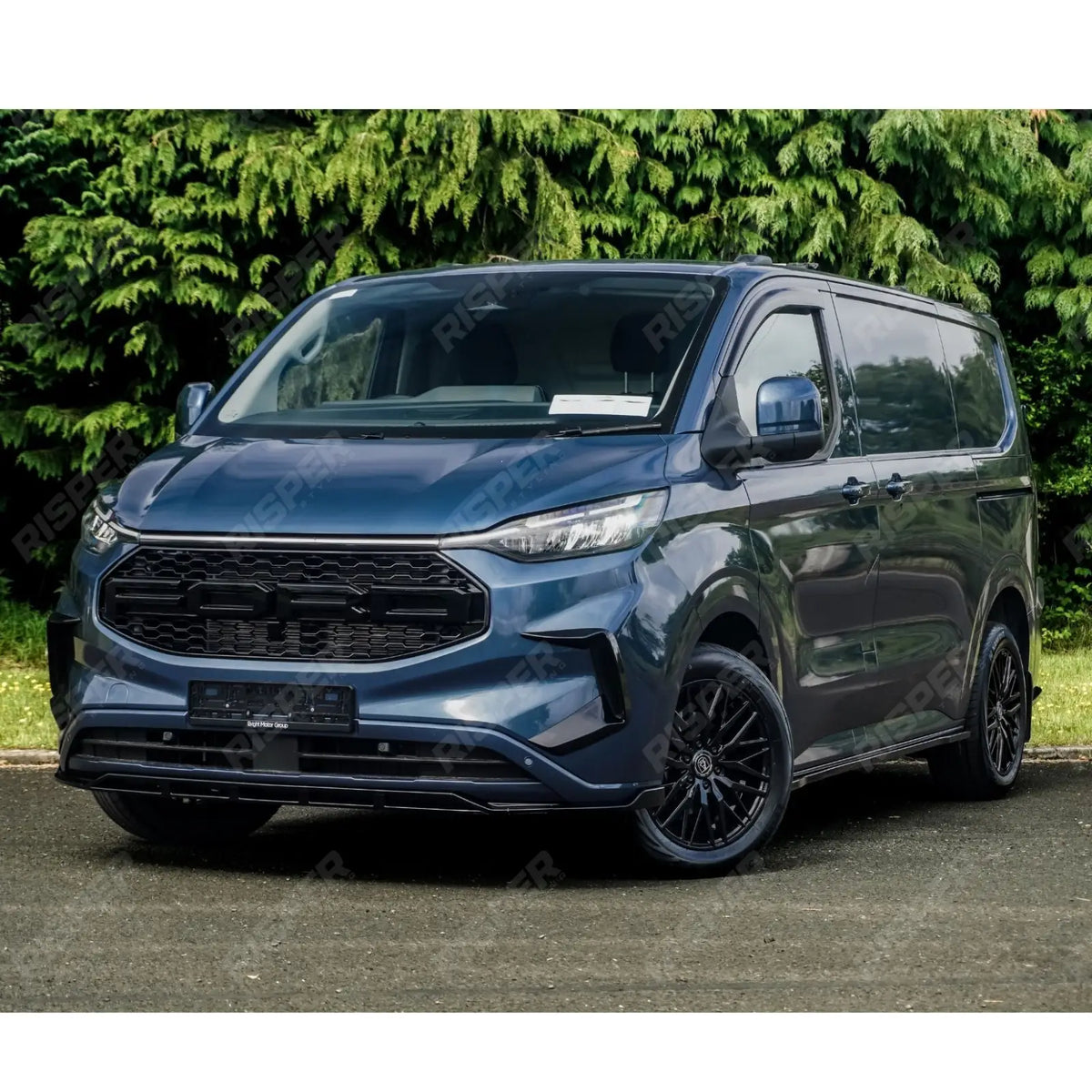 Full Low Line Aero Kit In Gloss Black For Ford Transit Custom MK2 2024 on TAILGATE SWB