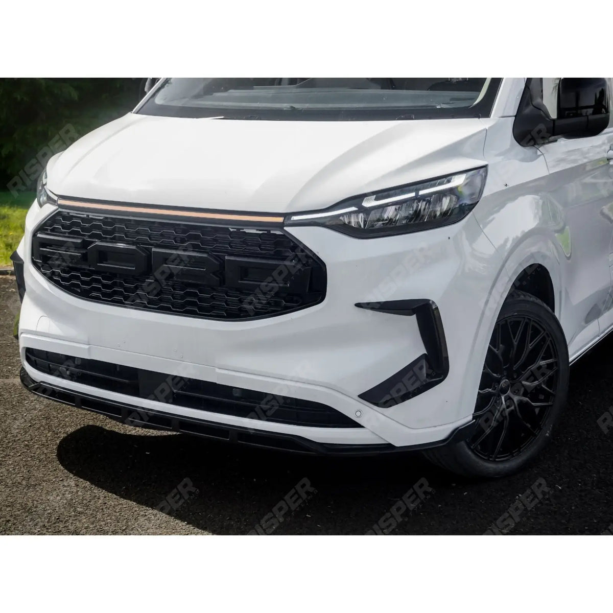 Full Low Line Aero Kit V2 In Gloss Black For Ford Transit Custom Barn Door LWB MK2 2024 on