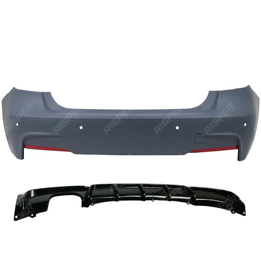 Full Rear Bumper Assembly SE Sport to M Sport Look With Diffuser 00___ For BMW 3 Series F30 2012-2018
