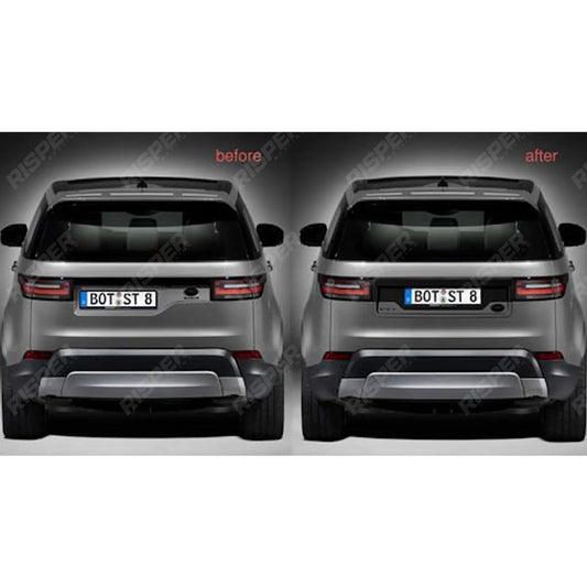 Gloss Black For Land Rover Discovery 5 Number Plate Centralisation Kit