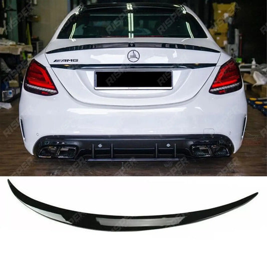 Gloss Black For Mercedes C-Class Coupe 2014-2019 AMG STX Style Spoiler