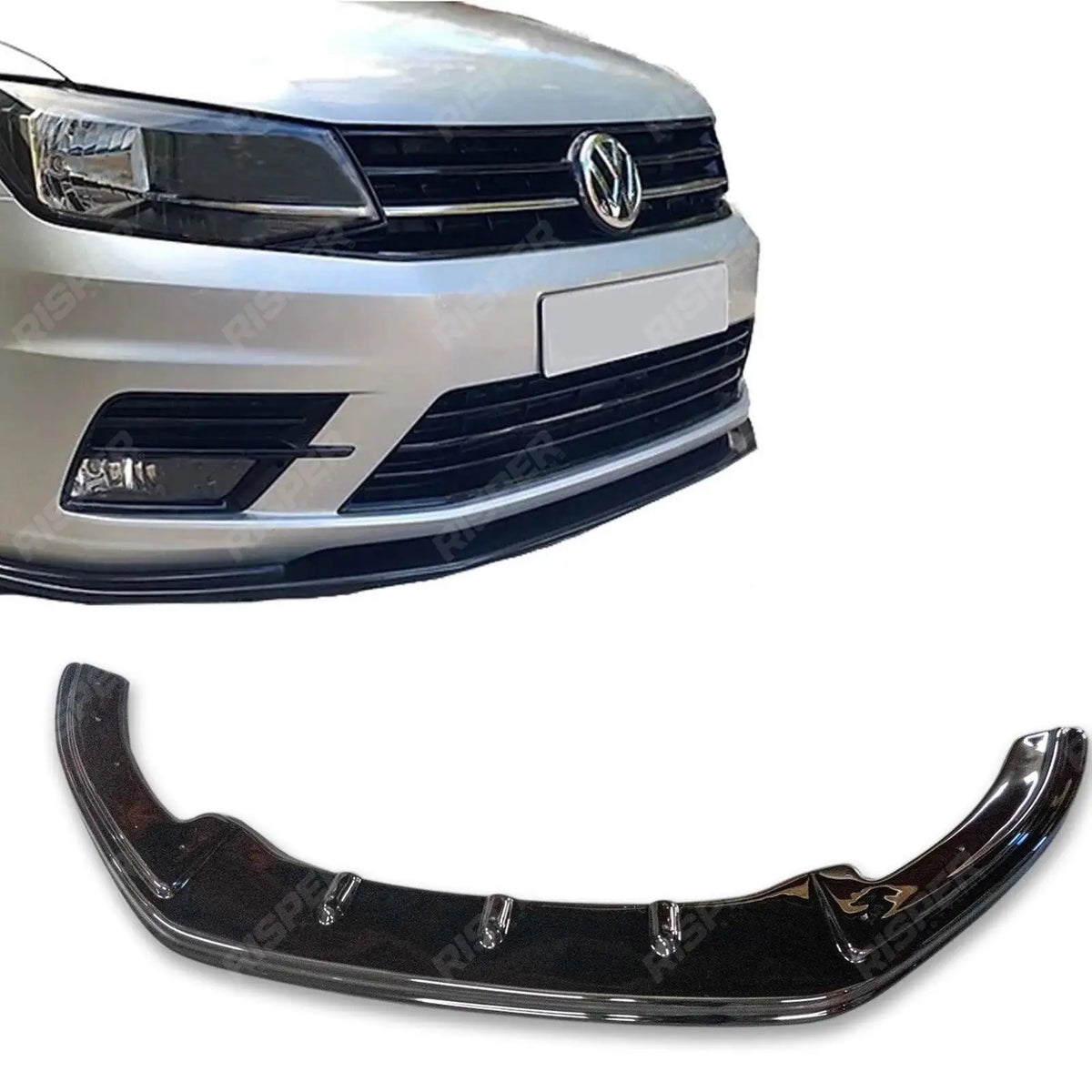 Gloss Black Front Splitter For VW Caddy 2010-2015