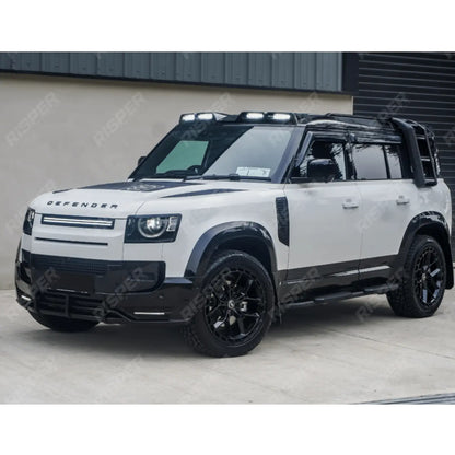 Gloss Black Full Exterior Moulding Set (10pc) For Land Rover Defender L663 110 2020 On