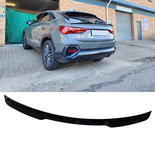 Gloss Black Mid Spoiler For Audi Q3 Sportback 2019 on