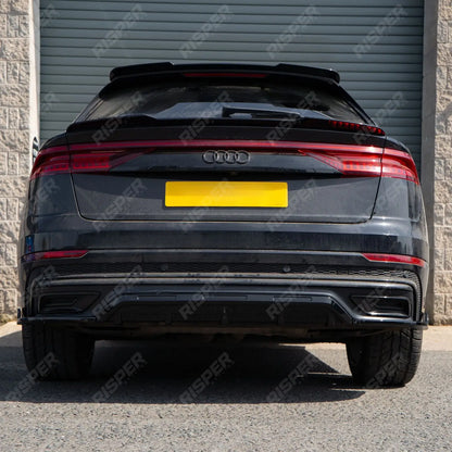 Gloss Black Rear Diffuser & Side Splitters For Audi Q8 S Line 2023+