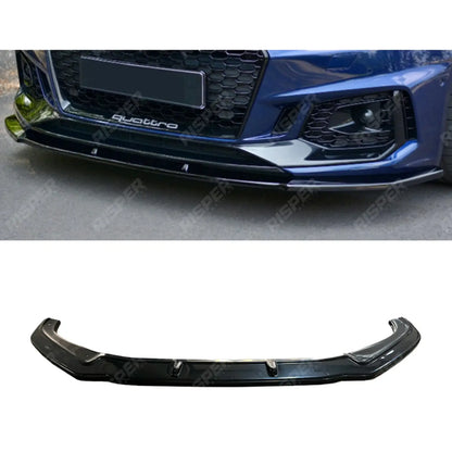 Gloss Black Risper Front Splitter For Audi RS4 B9 2017-2019