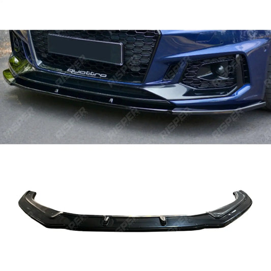 Gloss Black Risper Front Splitter For Audi RS4 B9 2017-2019