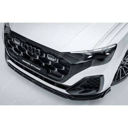 Gloss Black Risper Front Splitter Lip For Audi Q8 S Line 2023+