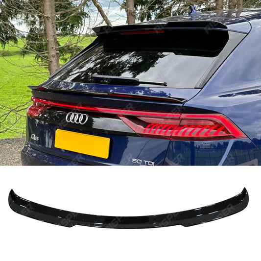 Gloss Black Risper Upper Spoiler Lip Extension For Audi Q8 2018+