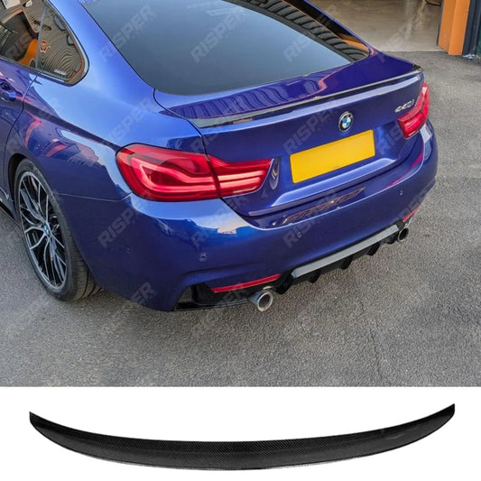 Gran Coupe MP Style Rear Spoiler In Carbon Look For Bmw 4 Series F36 M Sport 2014-2020