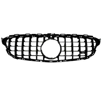 GT Grille GRL Look In Gloss Black (Camera Compatible) For Mercedes C205 W205 2015-2018