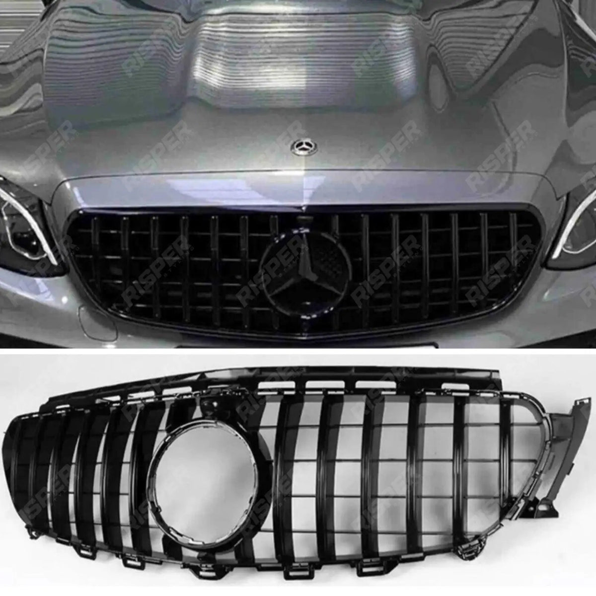 GT Panamericana Grill In Gloss Black For Mercedes E-Class W213 2021+