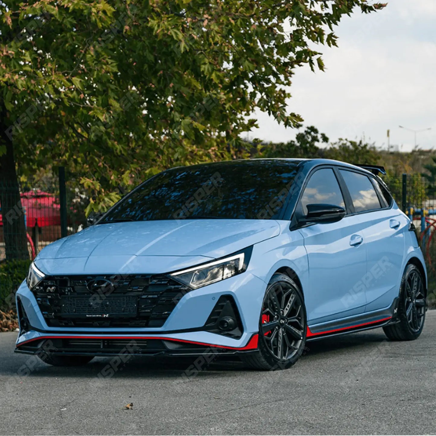 Hyundai I20 N Mk3 2020+ Front Splitter In Gloss Black