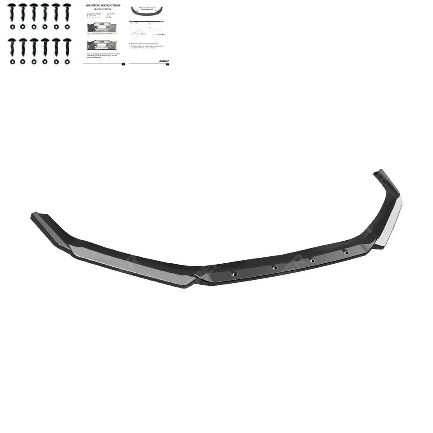 Hyundai I20 N Mk3 2020+ Front Splitter In Gloss Black