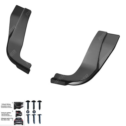 Hyundai I20 N Mk3 2020+ Rear Side Splitters In Gloss Black (2 Pcs)