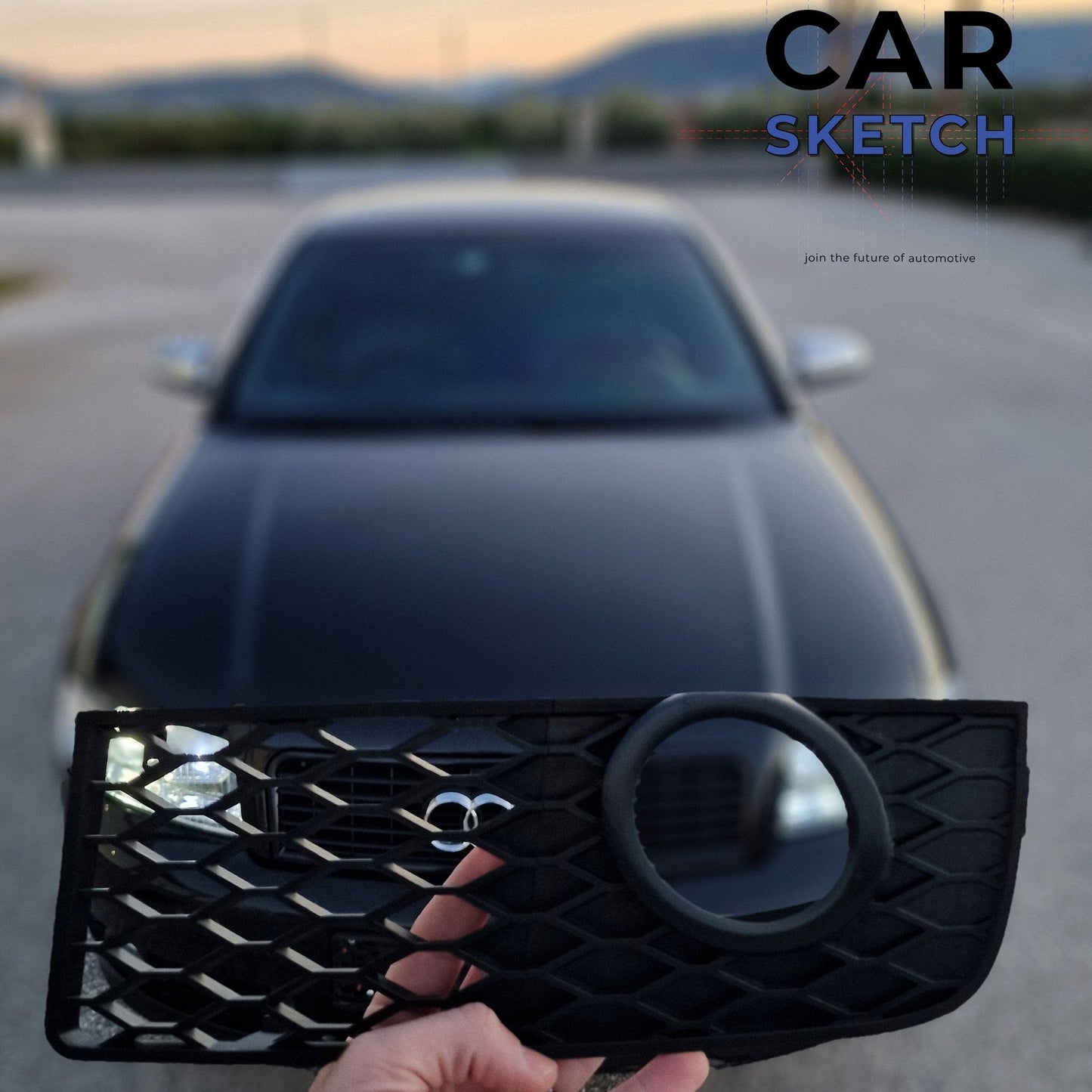 Audi A4 B6 Ultrasport Package Front Bumper Side Lower Grilles * 8E0 807 682 C - 8E0 807 681 C *