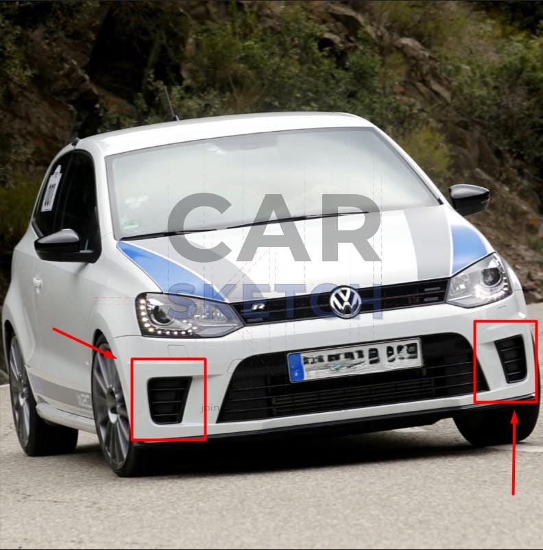 Volkswagen Polo 6R WRC Front Grilles   * 6R0 854 661 - 6R0 854 662 *