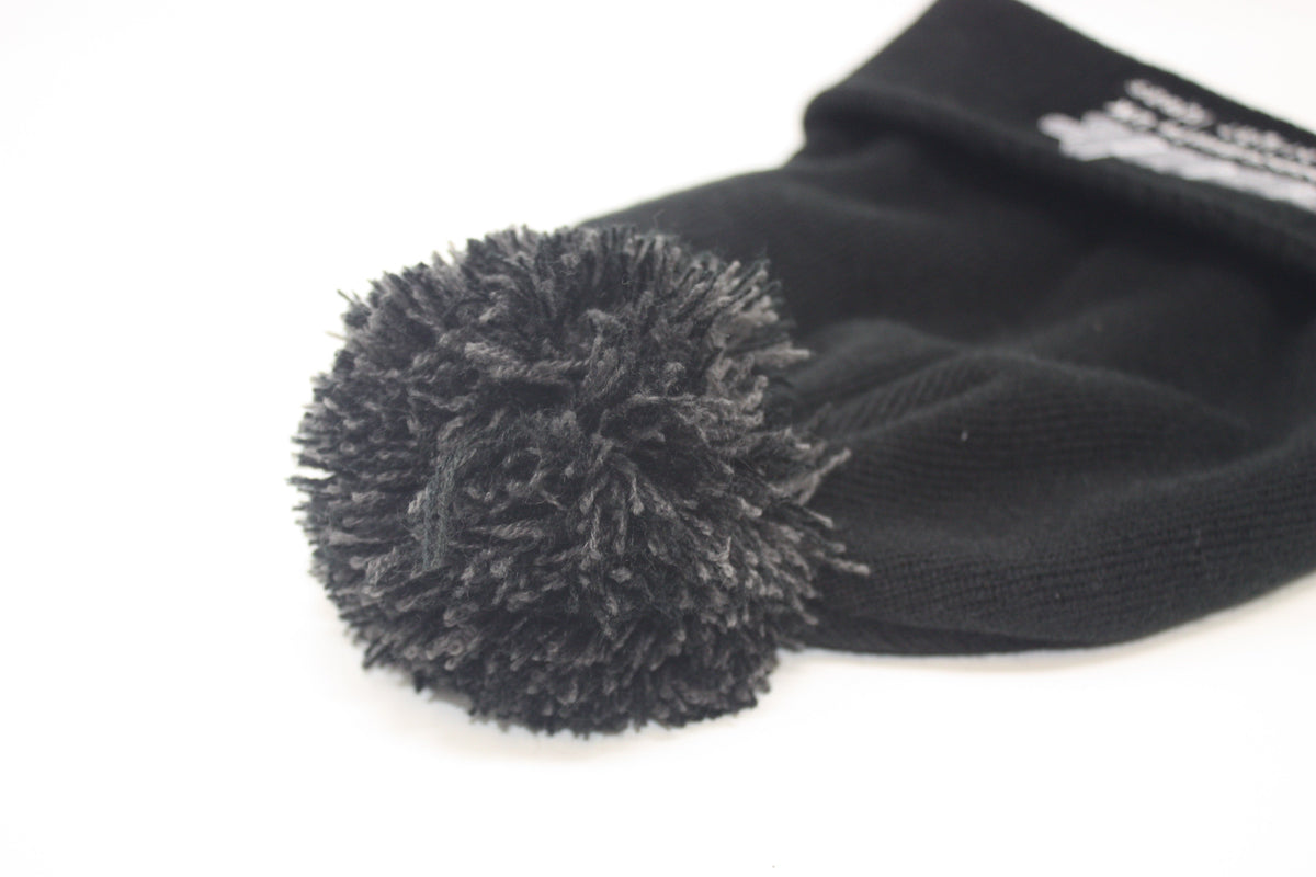 Official CEUK Winter Bobble Hat – Black Wool with Embroidered Logo | Optional Air Freshener
