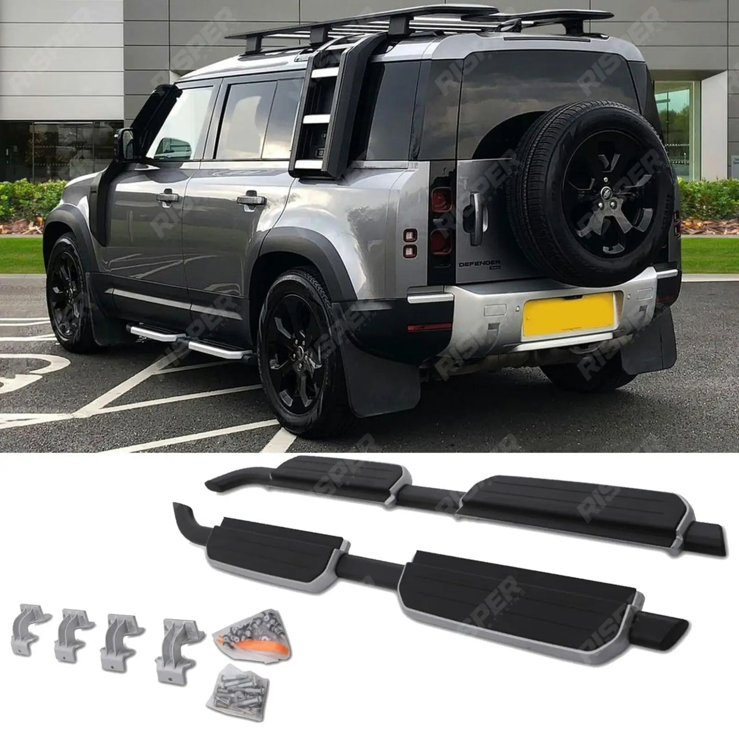 Land Rover Defender 110/130 L663 2020 On OE Style Silver Side Steps