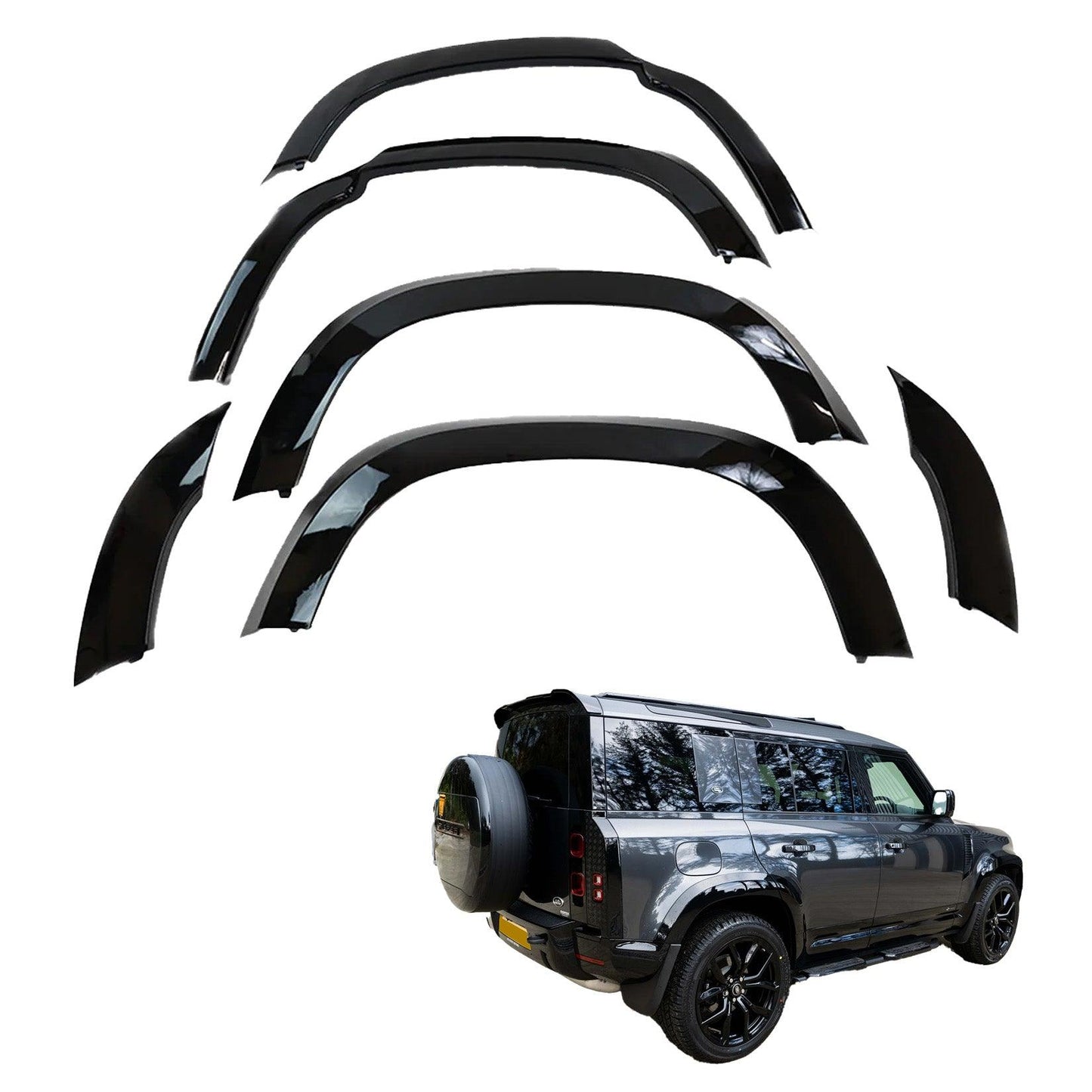 Land Rover Defender 110 2020 On - Gloss Black Wheel Arch Kit - TMC Motorsport