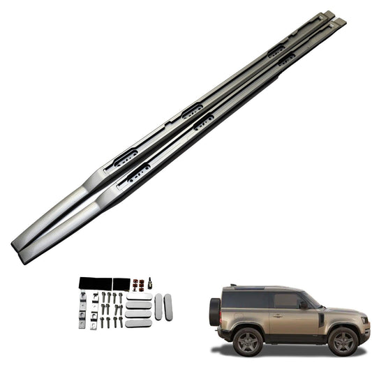 Land Rover Defender 90 L663 2020 On OE Style Silver Roof Rail Pair - TMC Motorsport