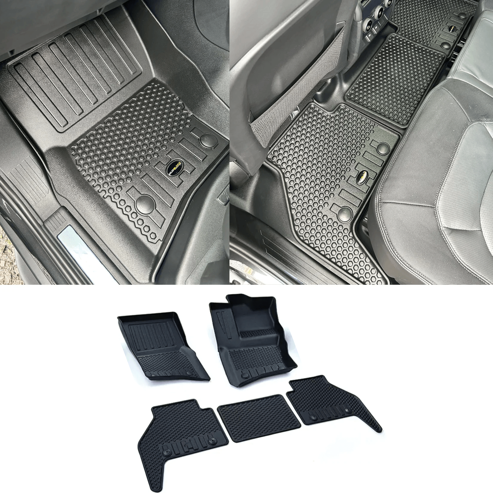 Land Rover Defender L663 110 2020 On - RHD Mud Block Floor Mats Full Set - TMC Motorsport