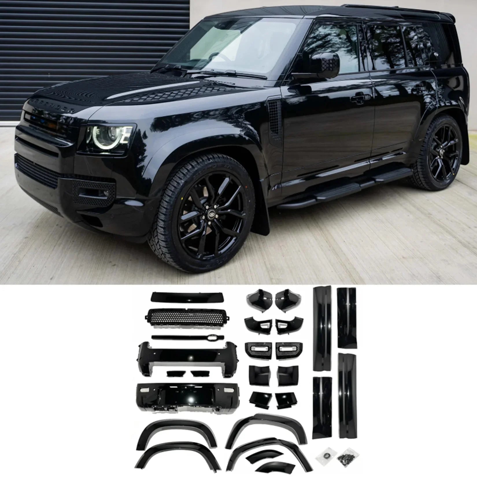 Land Rover Defender L663 110 Gloss Black Full Kit Upgrade By Risper - TMC Motorsport