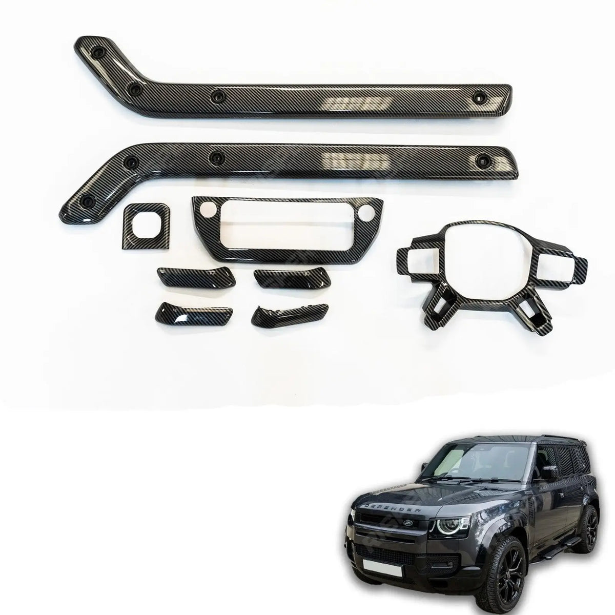 Tmc Racing Defender Land Rover Defender L663 2020 - 2024 Carbon Fiber Interior Trim Kit ...