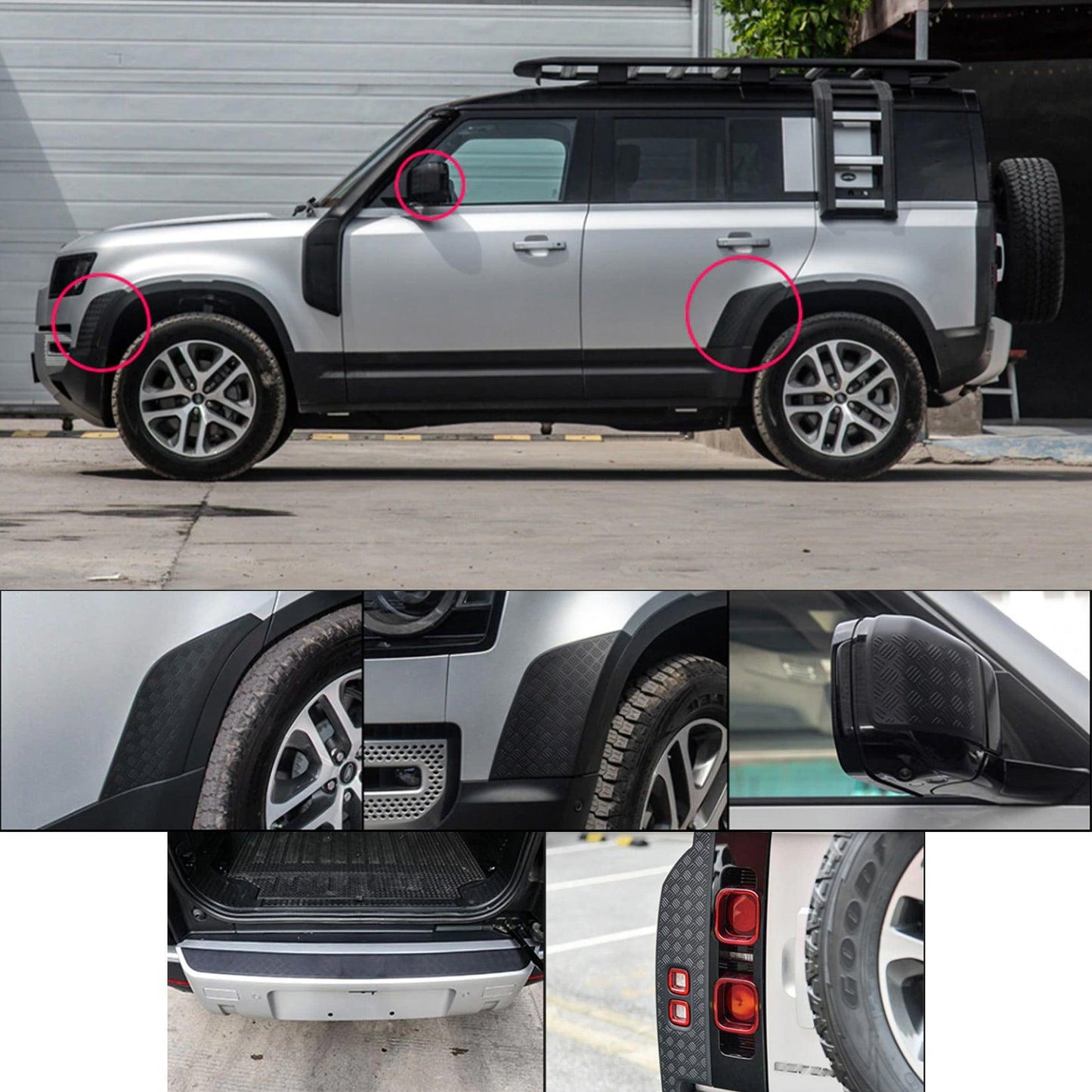 Land Rover Defender L663 2020 On Black Anti-Scratch Protective Trim Set - TMC Motorsport