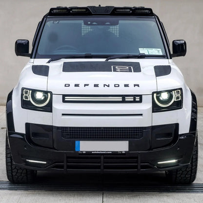 Land Rover Defender L663 2020 On LED Dynamic Front Grill - Gloss Black - TMC Motorsport