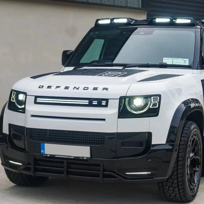 Land Rover Defender L663 2020 On LED Dynamic Front Grill - Gloss Black - TMC Motorsport