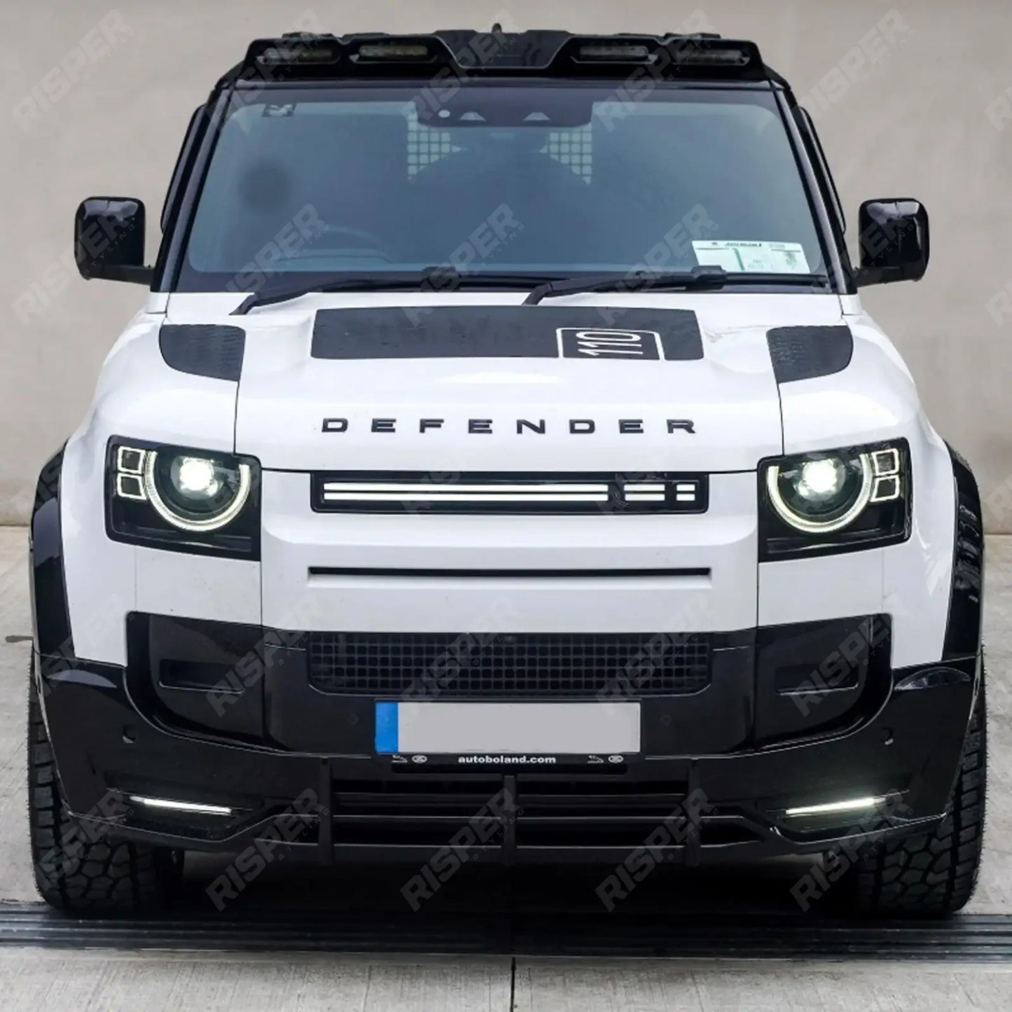 Land Rover Defender L663 2020 On LED Dynamic Front Grill - Gloss Black