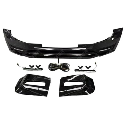Land Rover Defender L663 90 / 110 / 130 2020 Onward – Front Bumper Splitter in Gloss Black